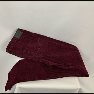Maroon corduroy high rise jeggings